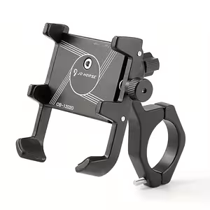 Nastaviteľný držiak na telefón pre motocykel, bicykel, elektrickú kolobežku a ATV – čierny hliník