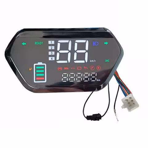 Digitálny LCD displej na riadidlá pre kolobežku, bicykel, elektrický skúter, Harley a CityCoco – kompatibilný 48V, 60V, 72V