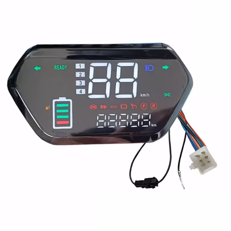 Digitálny LCD displej na riadidlá pre kolobežku, bicykel, elektrický skúter, Harley a CityCoco – kompatibilný 48V, 60V, 72V