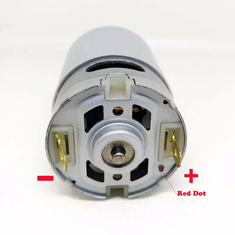 DC motor RS-550 s podrobnými technickými špecifikáciami