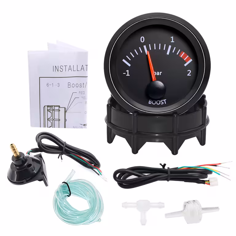 Turbo boost manometer 2 bar – 52mm s ukazovateľom a montážnym držiakom