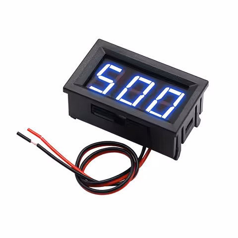 Digitálny panelový voltmeter pre striedavý prúd 220V – modrý LED displej, jednofázový a trojfázový