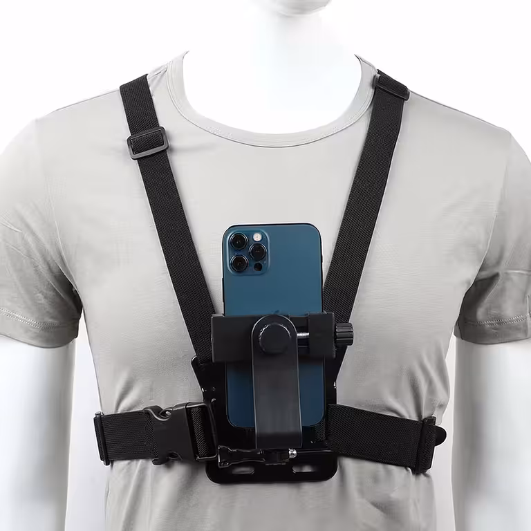 Hrudný popruh pre telefón a GoPro kameru – nastaviteľný chest mount systém