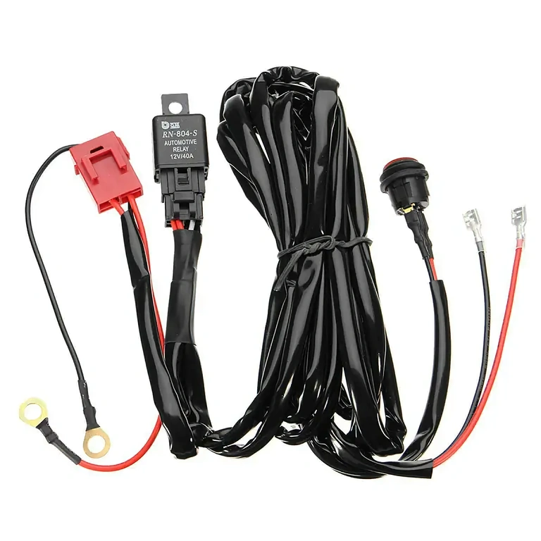 Elektrické zapojenie s relé 40A a svetelným spínačom pre LED