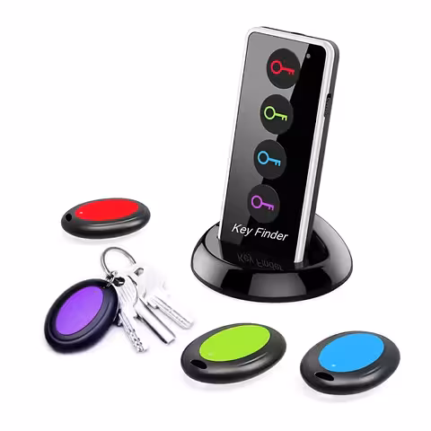Hľadač kľúčov s diaľkovým ovládačom – Key Finder so zvukovým alarmom, 4 prívesky proti strate