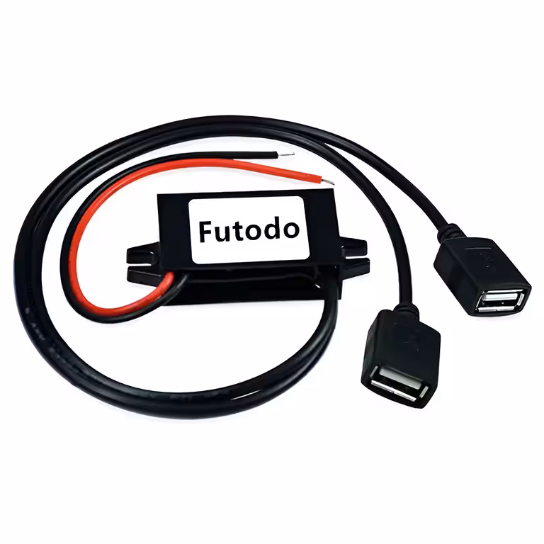 Menič napätia 12V 24V 36V 48V na 5V 3A – Step Down Converter s USB pre autokameru, telefón, solárny systém