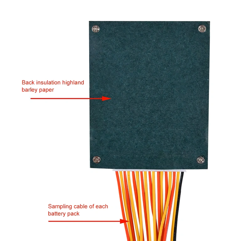 Obrázok zadnej strany BMS dosky 16S 60V 40A