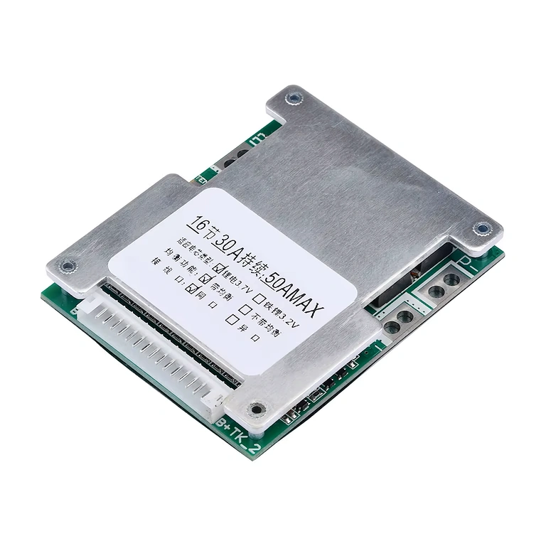 BMS doska 16S 60V 40A, bočný pohľad