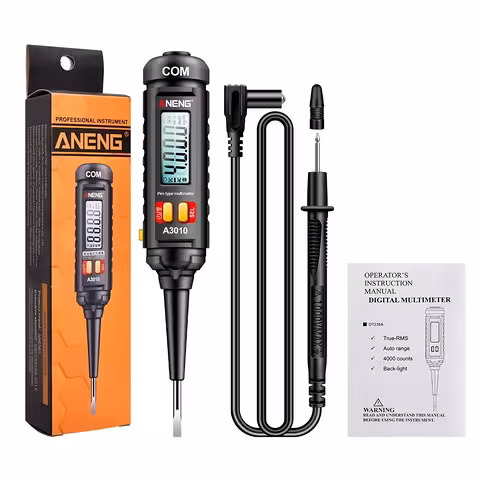 Digitálny tester napätia 12V 24V 220V – automatický multimeter pero s profi displejom a NCV