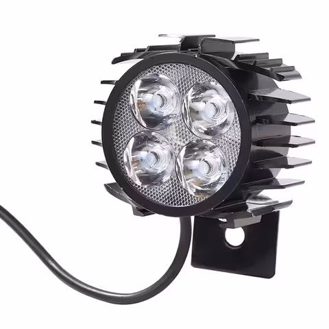 LED svetlomet s integrovaným klaksónom pre elektrickú kolobežku a bicykel – 12V-72V, výkonný a odolný