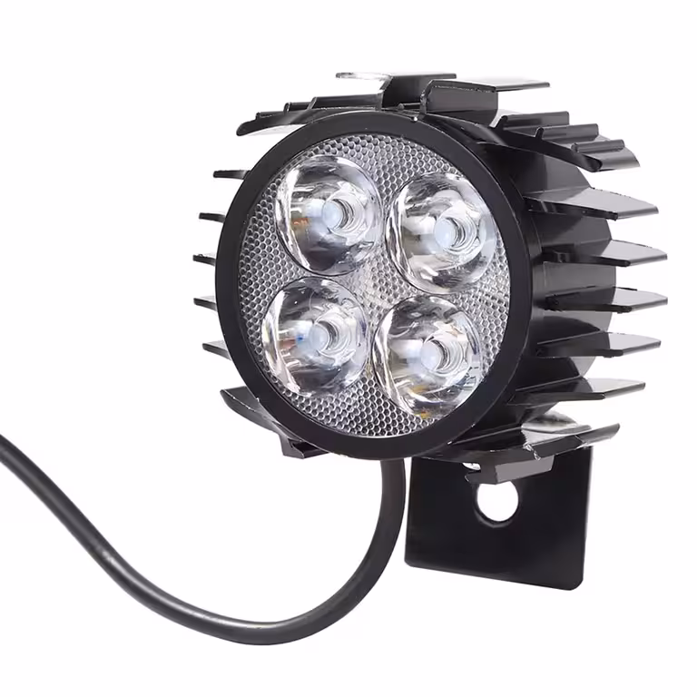 LED svetlomet s integrovaným klaksónom pre elektrickú kolobežku a bicykel – 12V-72V, výkonný a odolný