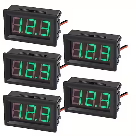 Sada 5 kusov digitálny panelový voltmeter 5V–120V DC