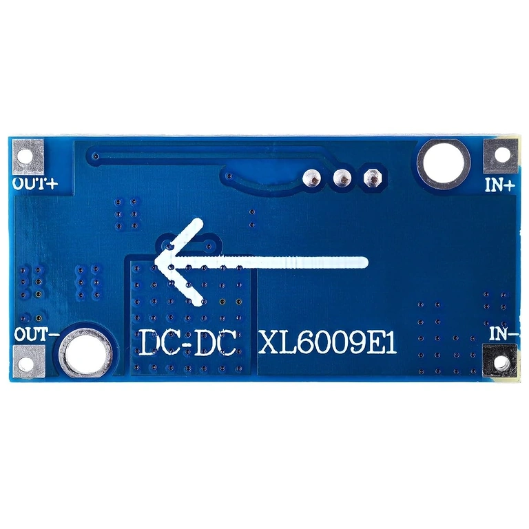 Jasný obrázok zadnej časti XL6009 modulu