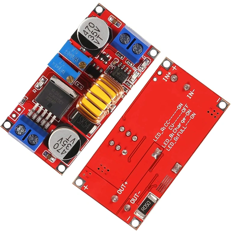 XL4015 nastaviteľný konvertor – pohľad zhora