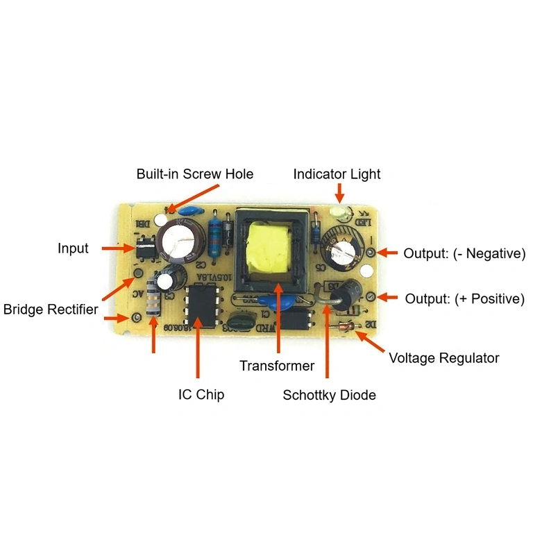 Technické informácie z etikety napájacieho adaptéra 5V