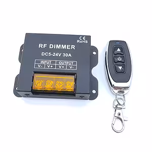 Stmievač LED pásu 5V 12V 24V 30A s RF diaľkovým ovládaním – DC ovládač pre jednofarebné LED pásy