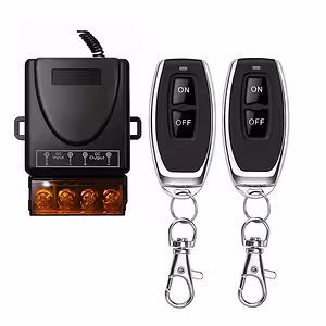 Relé s diaľkovým ovládaním 12V–60V 30A – spínač 12V 24V s 2 RF diaľkovými ovládačmi 433MHz