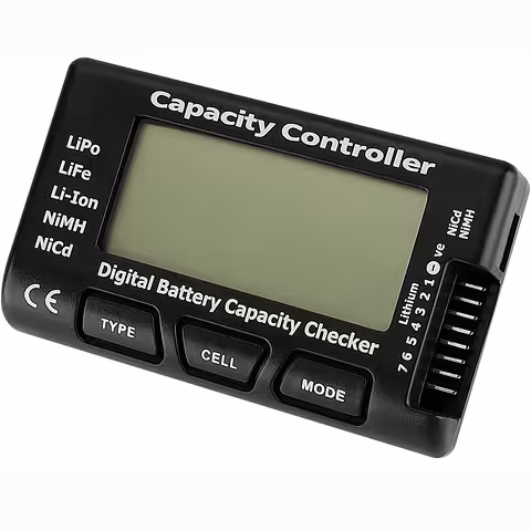Tester batérií 18650 Li-Ion, LiPo, LiFe, NiMH, NiCd 2-7S – kontrola napätia a kapacity