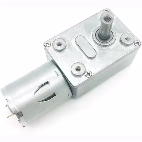 Redukčný motor 12V GY-370 – šnekový motor, nízke otáčky, vysoký krútiaci moment a funkcia samobrzdenia