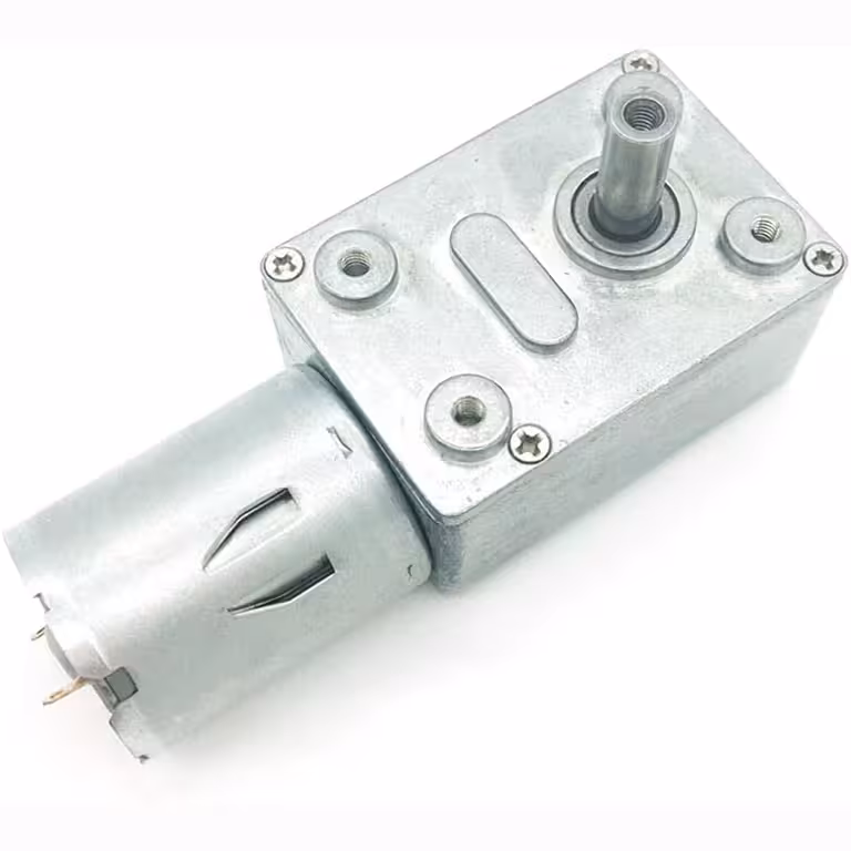 Redukčný motor 12V GY-370 – šnekový motor, nízke otáčky, vysoký krútiaci moment a funkcia samobrzdenia