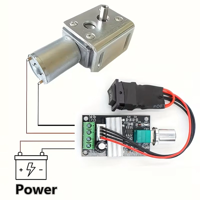 Pripojenie PWM ovládača pre DC motory