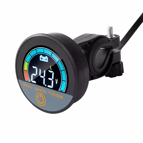 Indikátor stavu a úrovne batérie – DC voltmeter 12V–72V Li-ion a LiFePO4 s displejom pre bicykel, kolobežku a elektrickú kolobežku