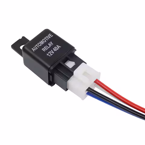 Automobilové relé 12V 4-pin 40A so zásuvkou – kompatibilné s 12V elektrickými systémami
