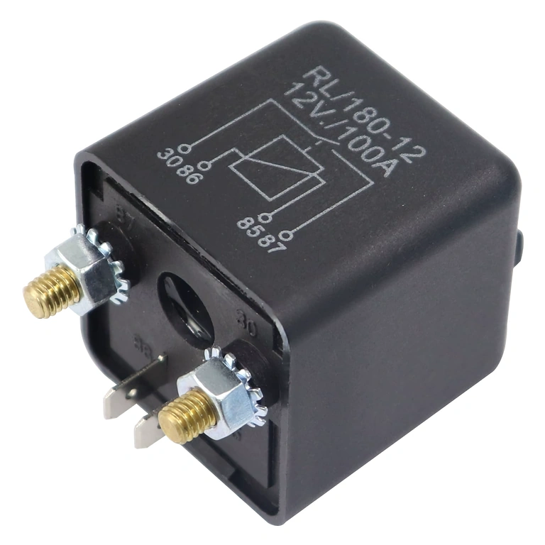 Auto relé 12V 100A, bočný pohľad na kompaktný kryt