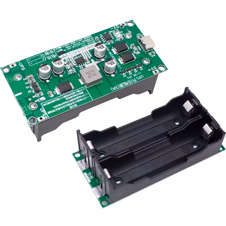 Mini UPS modul 5V/12V – DC UPS modul s nabíjaním pre batérie 18650