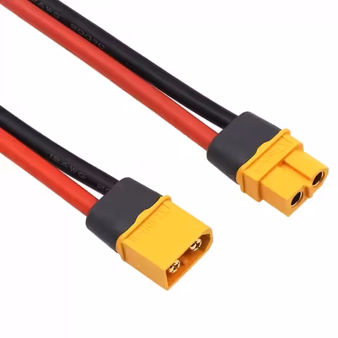 XT60 konektor samica + samec s hrubým káblom 12AWG 30 cm – XT60H konektor pre vysokokapacitné batérie