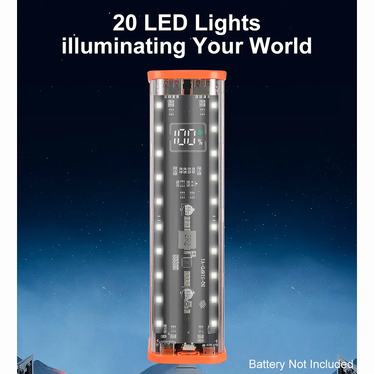 Integrovaná LED púzdra power bank pri aktivácii tlačidla