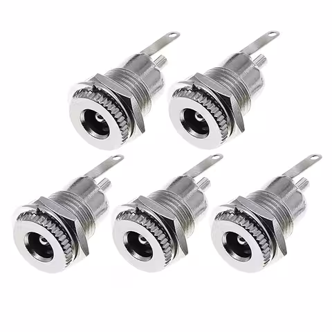 Sada 5 ks – DC napájací konektor 12V 5,5mm x 2,1mm – samica