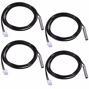 Sada 4 ks NTC 10K sondy – NTC senzor pre bojler, kotol, klimatizáciu a Arduino