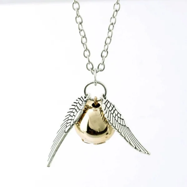 Prívesok reťaz Harry Potter Quidditch Golden Snitch Angel Wing Pocke