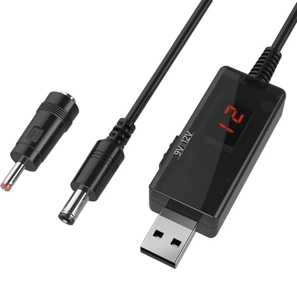 USB 5V na 9V 12V zosilňovací konvertorový kábel adaptér sursa UPS modul DC booster