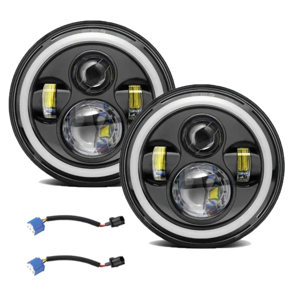 LED motocyklové okrúhle svetlomety okrúhle Jeep Wrangler Suzuki Samurai Nissan Patrol Y60