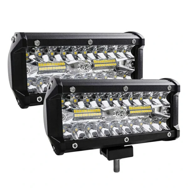 Sada 2 LED BAR projektorov pre auto traktor nákladné vozidlo ATV off-road 12V 24V 240W 24000LM silný